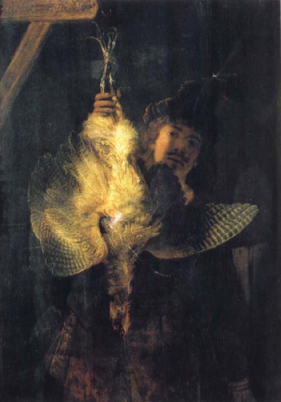 REMBRANDT Harmenszoon van Rijn Self-Portrait with a Dead Bittern